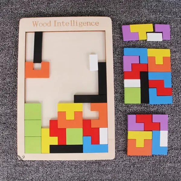 Puzzle coloré Tetris, jeu de société pour toute la famille