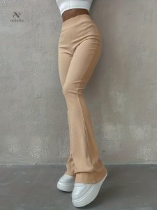 Coupe Ajustée Pantalon Côtelés