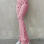 Pantalon Ajusté en tissu côtelé