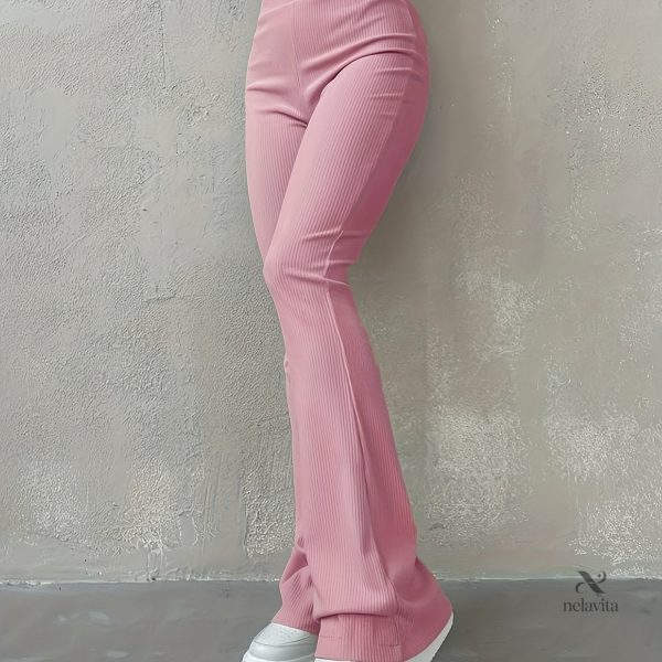Pantalon Ajusté en tissu côtelé