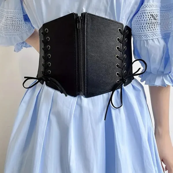 Large ceinture taille haute, style élégant pour femme