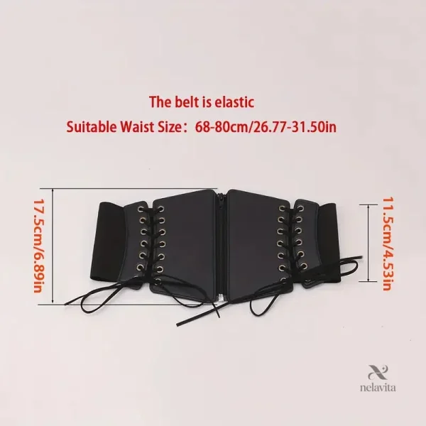 Accessoire tendance, ceinture élastique à lacets pour femme
