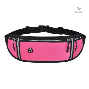 Ceinture de Running Multifonction – Sac Banane Sport Étanche avec Poches Zippées et Sortie Écouteurs