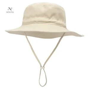 Chapeau de soleil enfant avec cordon – Protection anti-UV, motifs colorés et unis pour filles et garçons