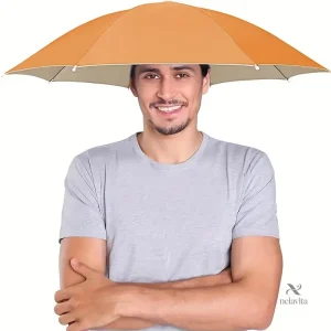 Chapeau Parapluie Mains Libres – Accessoire Extérieur Anti-Pluie et Anti-UV, Idéal Randonnée, Pêche et Camping