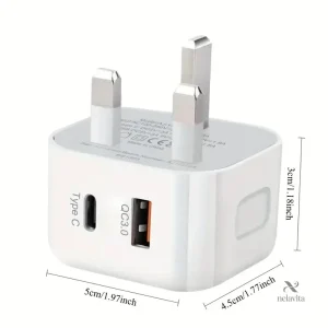 Chargeur mural rapide USB Type-C 18W pour appareils électroniques