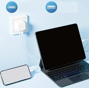Prise UK avec QC 3.0 pour chargement rapide de smartphone et tablette