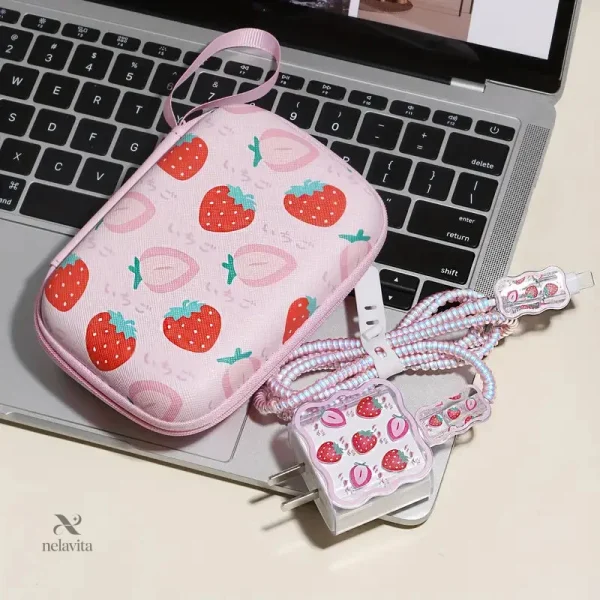 chargeur-rapide-avec-etui-de-rangement-motif-fraise-cable-xbv1yb-1 Chargeur rapide avec étui de rangement motif fraise
