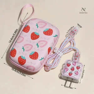 Étui de rangement pour chargeur avec motif fruité