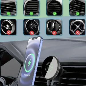 Indicateur LED sur chargeur sans fil voiture