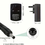 Chargeur 12V 2A avec prise compatible UK pour une utilisation facile