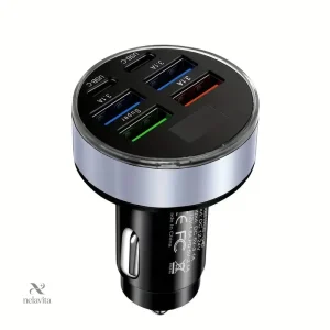 Chargeur Voiture USB & USB-C 6 Ports – 3.1A Haute Vitesse – Adaptateur Allume-Cigare Universel pour Smartphone, Tablette, GPS