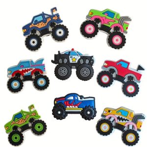 Charms camions de course pour sandales - 8 pièces