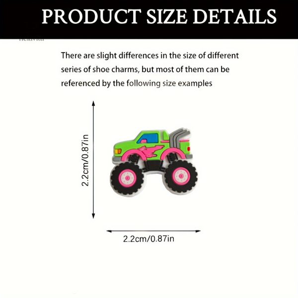 Accessoires fun camions de course pour chaussons féminins
