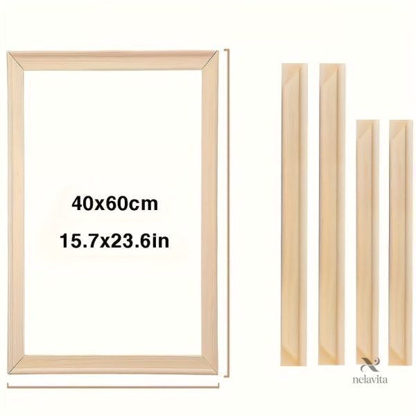 Structure en bois pour cadre de toile facile à utiliser