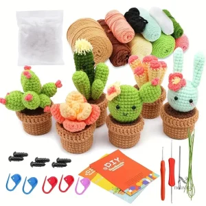 Set DIY de Plantes en Laine avec Outils Inclus