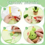 Cactus en Crochet – Ensemble d'Artisanat Complet