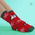 Chaussettes d'hiver pour enfants, motif pingouin et flocons