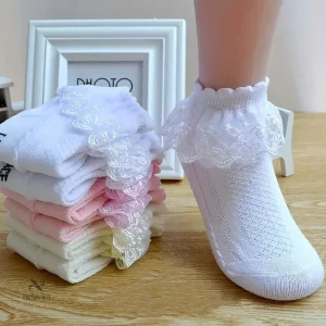 Chaussettes Enfant Dentelle Fille – Lot Coloré Confortable et Élégant pour Cérémonie ou Quotidien