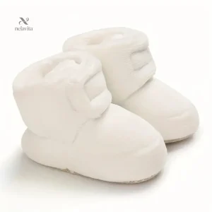 Chaussons bottes bébé garçon en velours rouge – Chaussures chaudes et confortables pour l’hiver