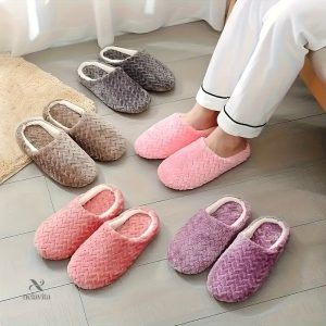 Chaussons femme en peluche - Confort chaud & antidérapant