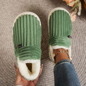 Chaussons femme en polaire - Confort chaud & semelle épaisse antidérapante