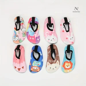 Chaussures Aquatiques Enfant Antidérapantes – Motif varié, Idéales pour Piscine, Plage ou Sport d’Extérieur