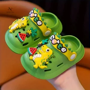Chaussures bébé garçon dino colorées – Sabots légers antidérapants été pour enfants