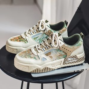 Chaussures de skate tendance pour hommes, baskets basses graphiques de style urbain
