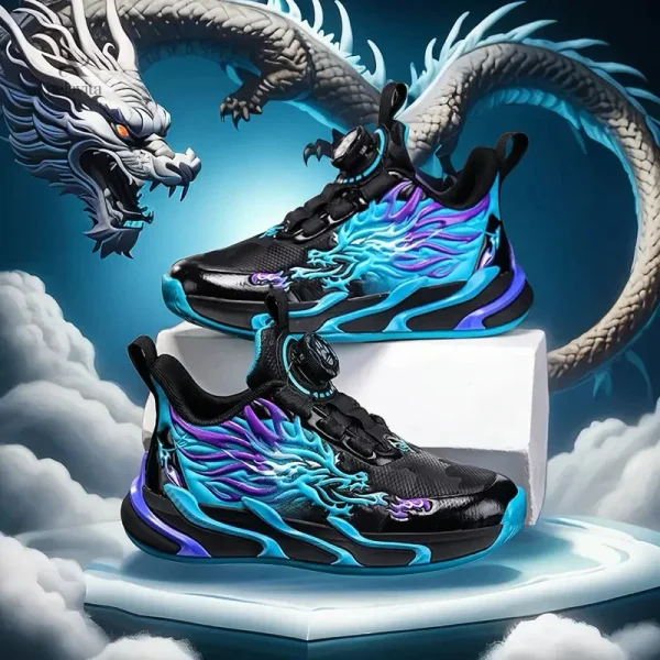 chaussures-de-sport-fille-baskets-noires-dragon-flamme-bl-n9ic03-1