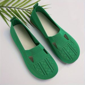 Chaussures plates tricotées femme - Confort et respirabilité