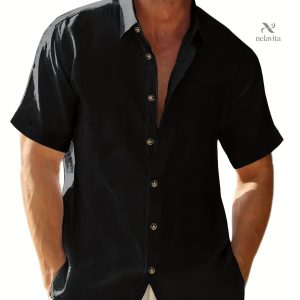 Chemise Fashion d'Été à Manches Courtes Unies