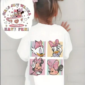 Chemise fille rouge Disney Minnie et Daisy – t-shirt fun et coloré