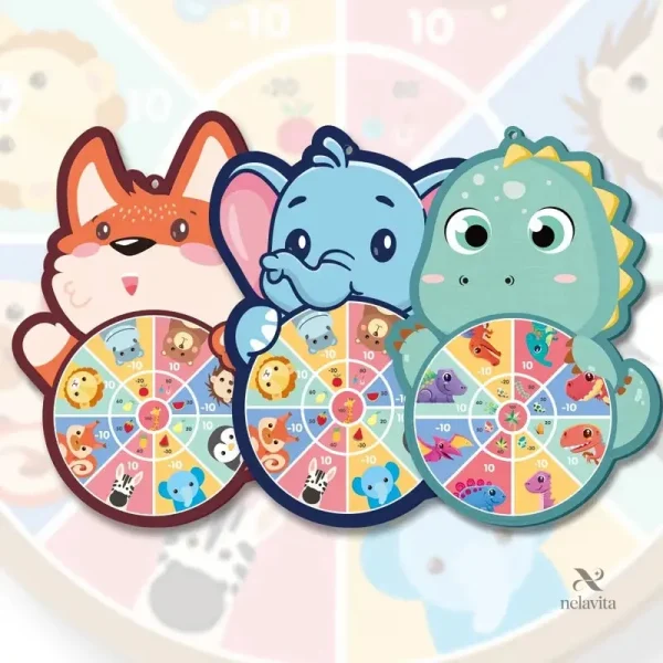 Jeu amusant avec cibles velcro et balles colorées