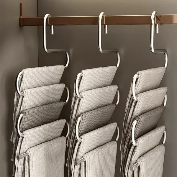 Rangement efficace en acier inoxydable pour vêtements