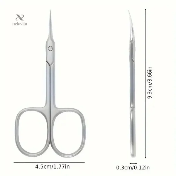 Outils de pédicure en inox, ciseaux à cuticules de précision