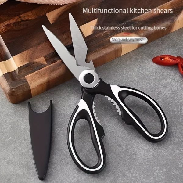 Ciseaux de cuisine, design ergonomique en inox