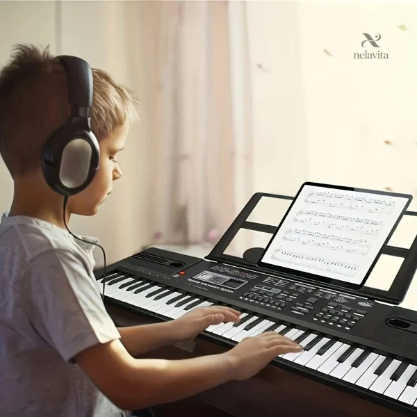 clavier-electronique-61-touches-avec-support-piano-numeri-9jysk9-1 Clavier électronique 61 touches pour enfants et débutants