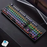 Clavier Mécanique Gaming Rétro-Éclairé RGB Design Vintage