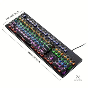 Clavier Gaming Rétro-Éclairé avec Switches Bleus