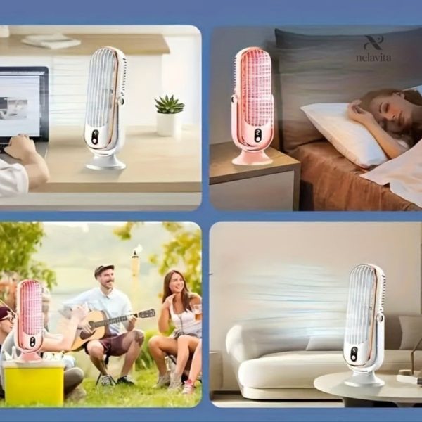 Ventilateur USB rechargeable, polyvalent et pratique