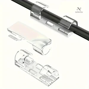 Clips adhésifs transparents pour gestion des câbles