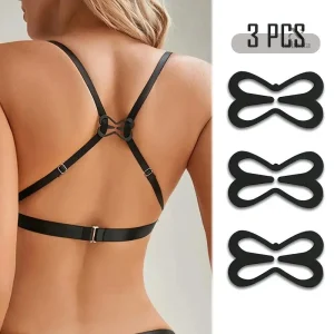 Clips bretelles soutien-gorge papillon, lot de 3