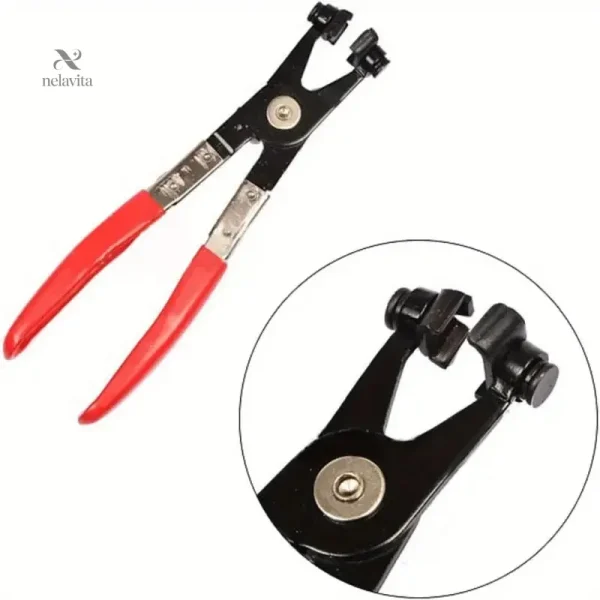 Malette rouge contenant des pinces de collier de serrage