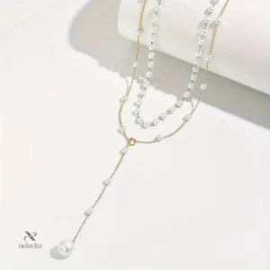 Bijoux femme chic perles blanches dorées