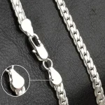 Bijou homme en acier inoxydable, finition argentée chic
