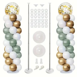 Colonnes de ballons colorés pour décoration festive