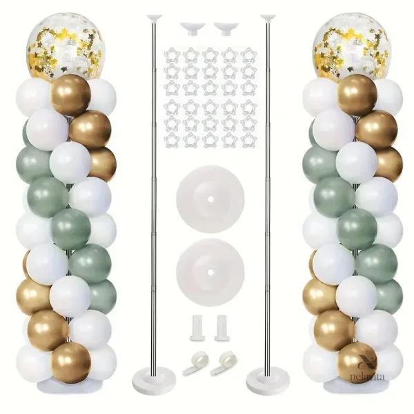 Colonnes de ballons colorés pour décoration festive