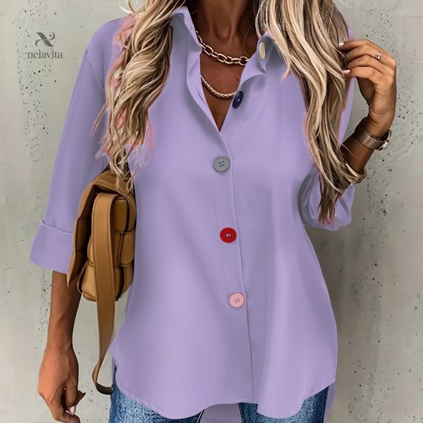 Blouse femme, unie et colorée, idéale pour le bureau