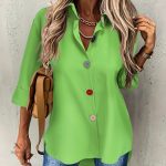 Chemise à manches longues avec imprimé coloré